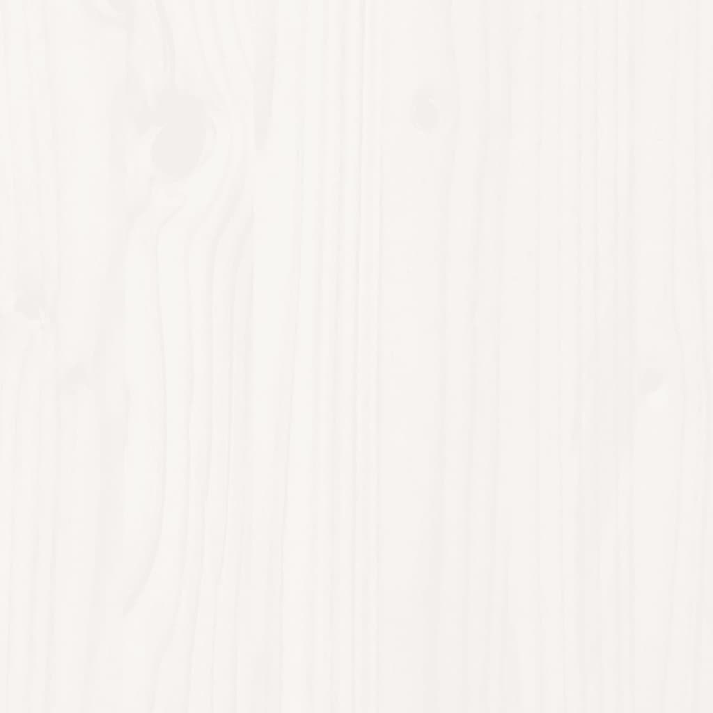 vidaXL Ulkosivupöytä valkoinen 40x38x28,5 cm täysi mänty