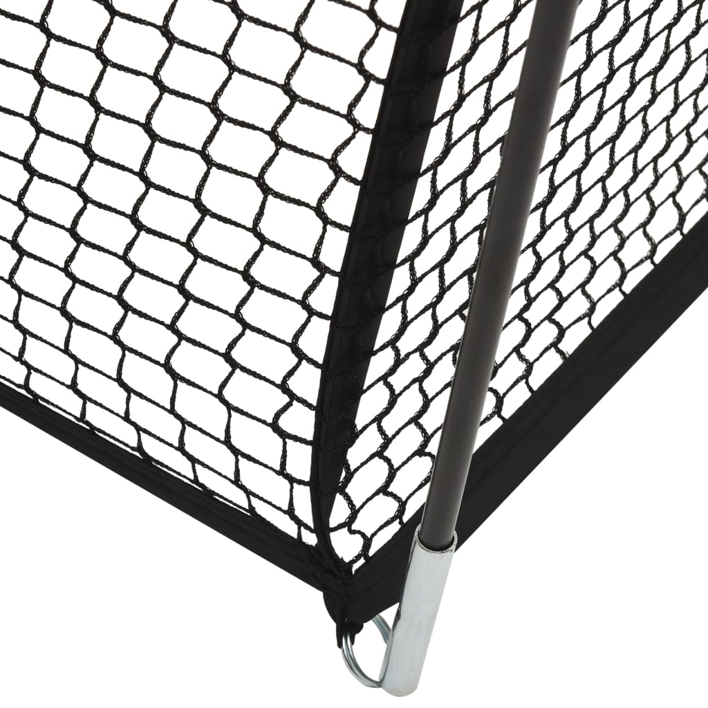 vidaXL Pesäpallo lyöntihäkki musta verkko 900x400x250 cm polyesteri