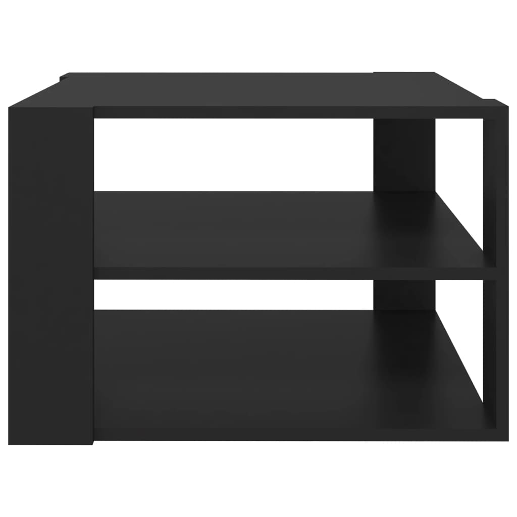 vidaXL Sohvapöytä musta 60x60x40 cm lastulevy
