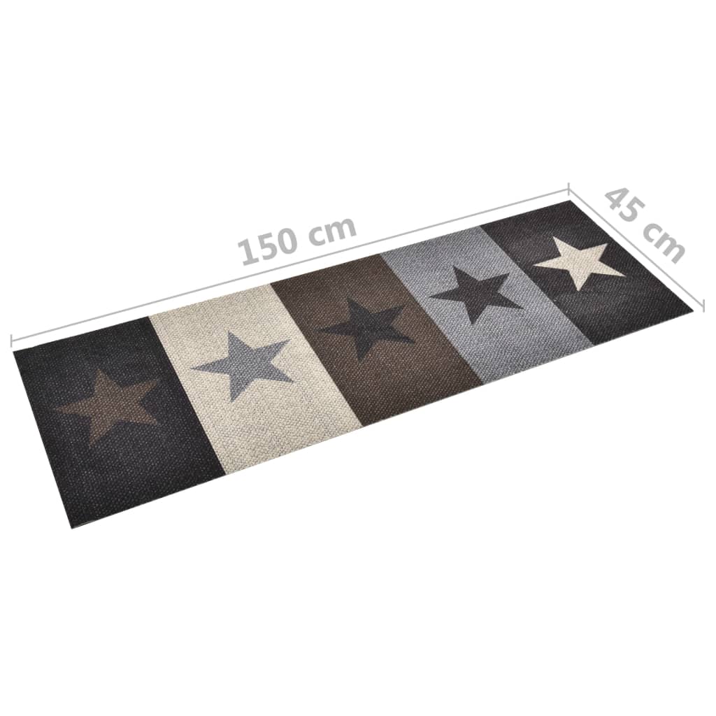 vidaXL Keittiön pestävä lattiamatto Stars 45x150 cm
