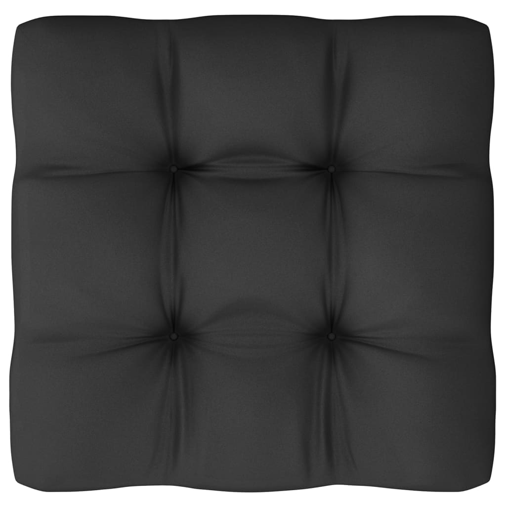 vidaXL 7-osainen Puutarhasohvasarja tyynyillä musta täysi mänty