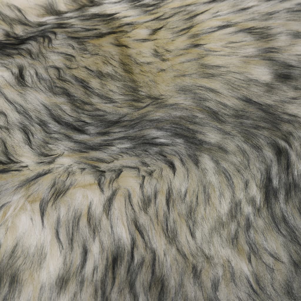 vidaXL Lampaannahkamatto 60x180 cm tummanharmaa melange