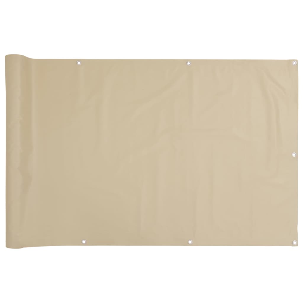vidaXL Parvekkeen suoja beige 90x500 cm Oxford kangas