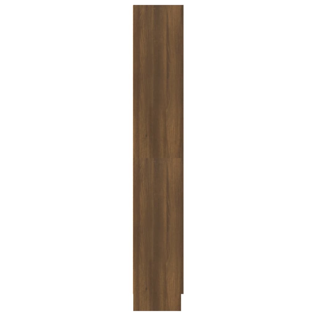vidaXL Kirjakaappi ruskea tammi 82,5x30,5x185,5 cm tekninen puu
