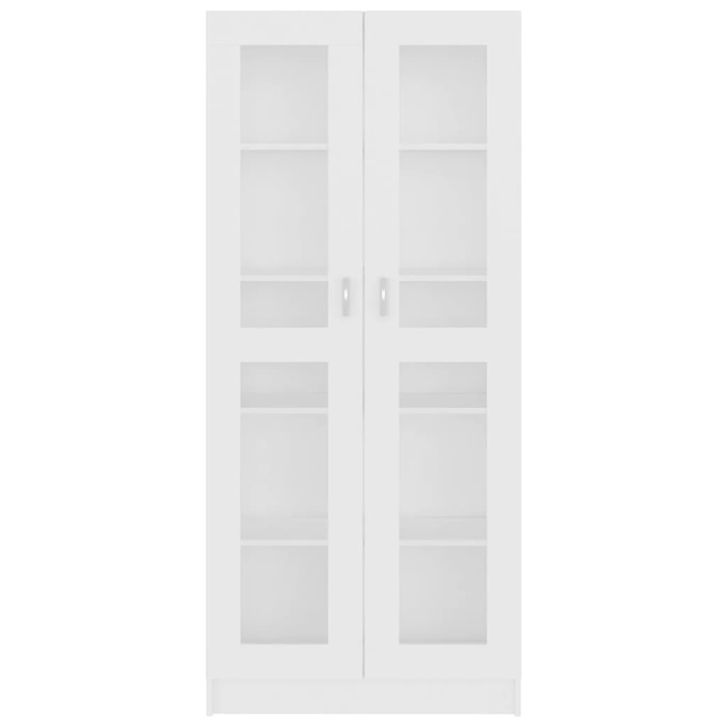 vidaXL Vitriinikaappi valkoinen 82,5x30,5x185,5 cm lastulevy