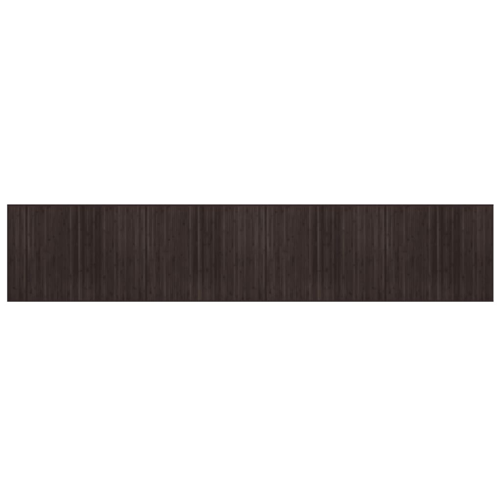 vidaXL Matto suorakaide tummanruskea 80x400 cm bambu