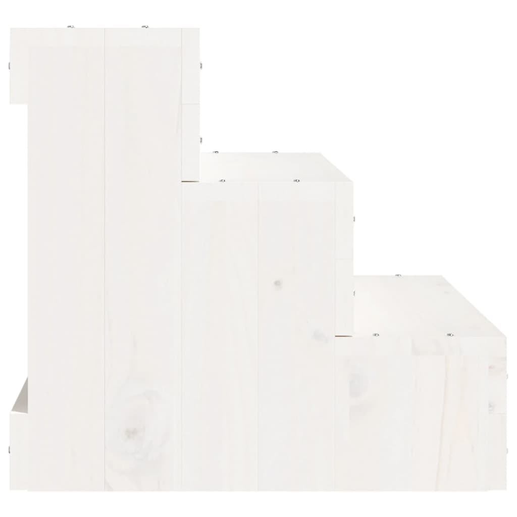vidaXL Lemmikkiportaat valkoinen 40x37,5x35 cm täysi mänty