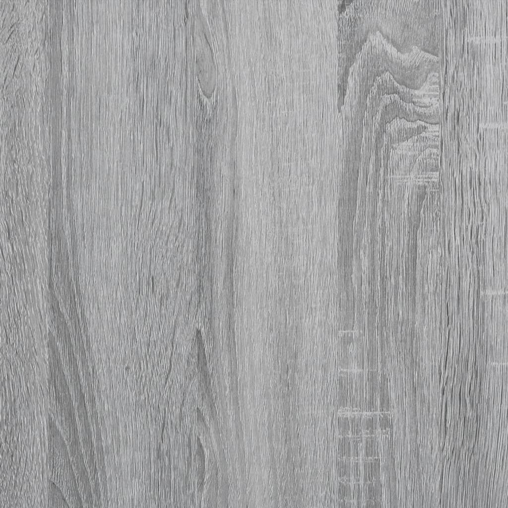 vidaXL Kirjahylly harmaa Sonoma 79x30x180 cm tekninen puu ja metalli