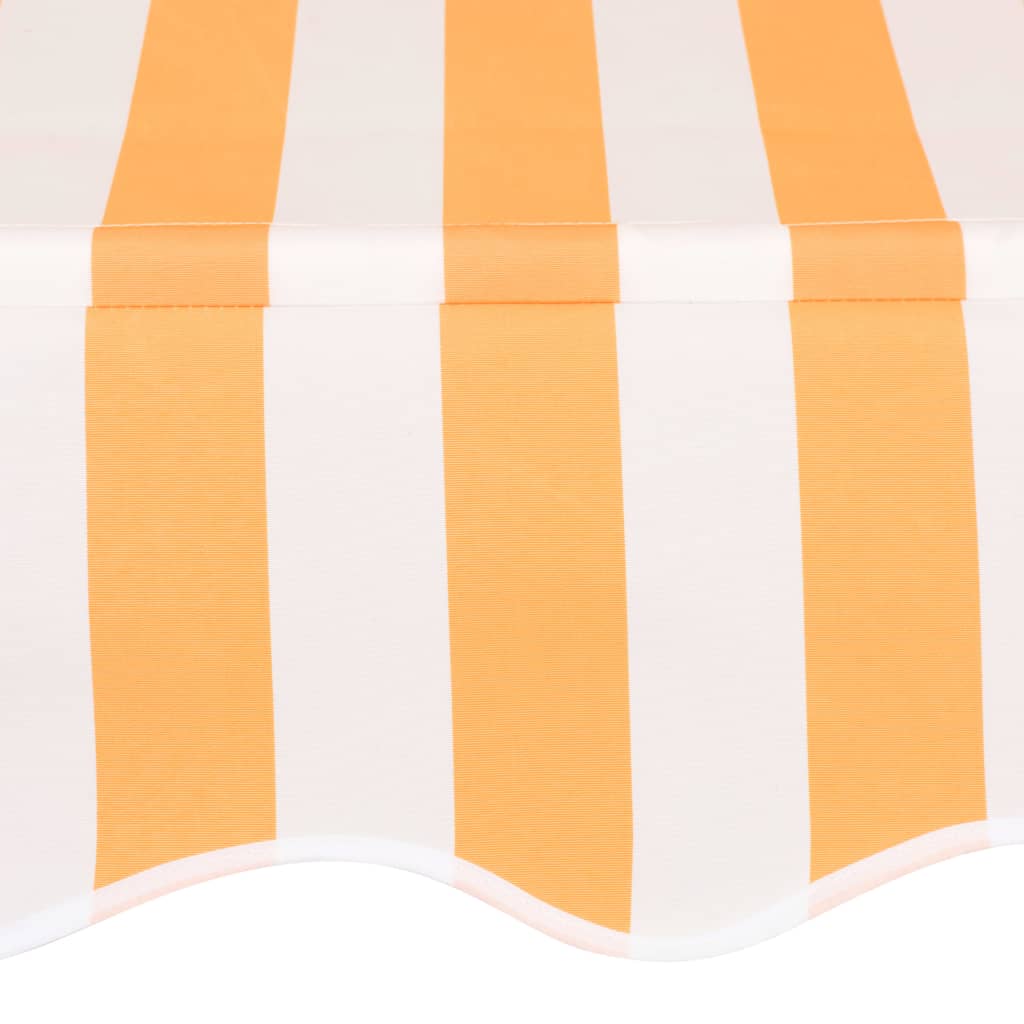 vidaXL Sisäänkelattava markiisi 200 cm oranssivalkoiset raidat
