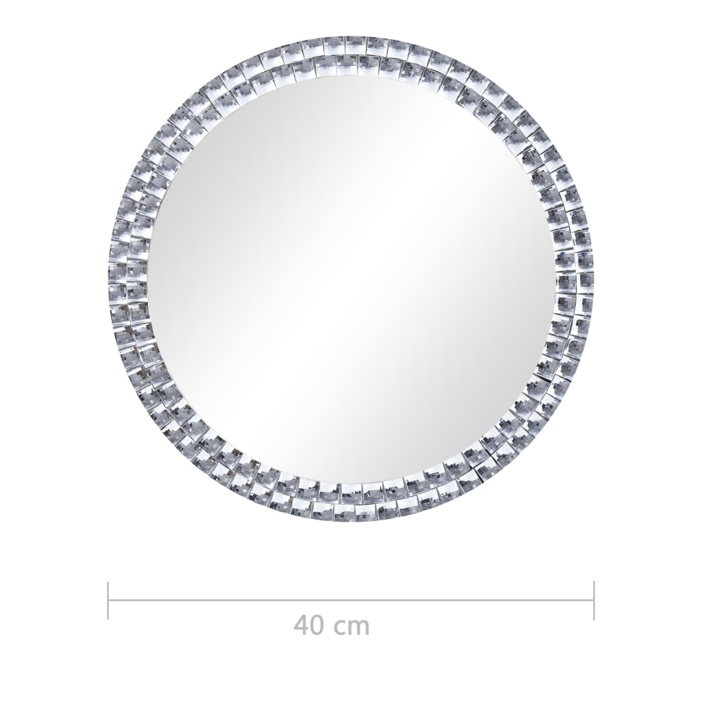 vidaXL Seinäpeili pyöreä 40 cm karkaistu lasi