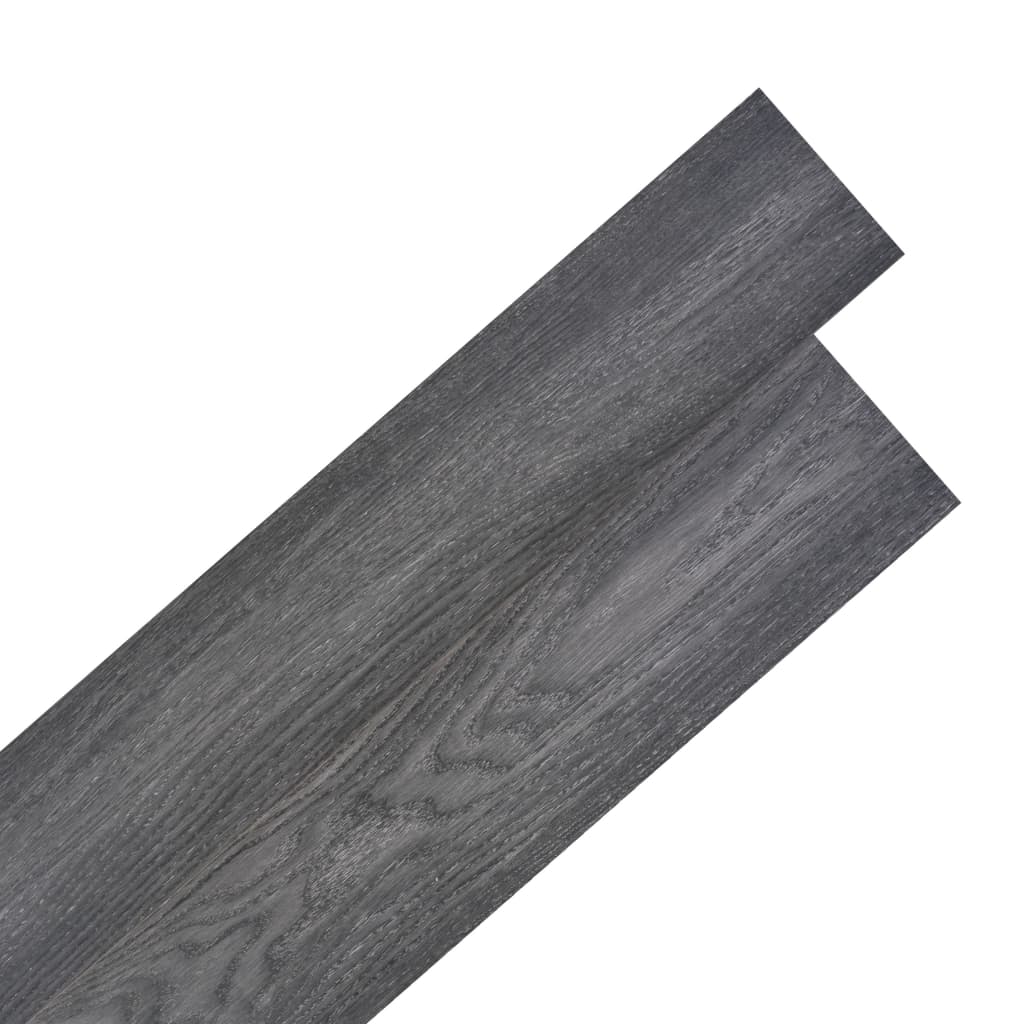 vidaXL Itsekiinnittyvät PVC-lattialankut 5,21 m² 2 mm mustavalkoinen