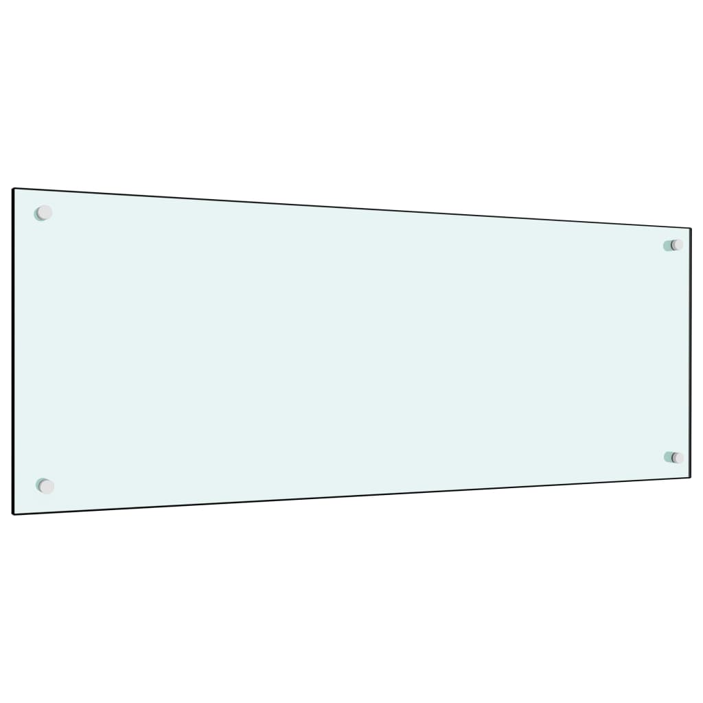 vidaXL Keittiön roiskesuoja valkoinen 100x40 cm karkaistu lasi