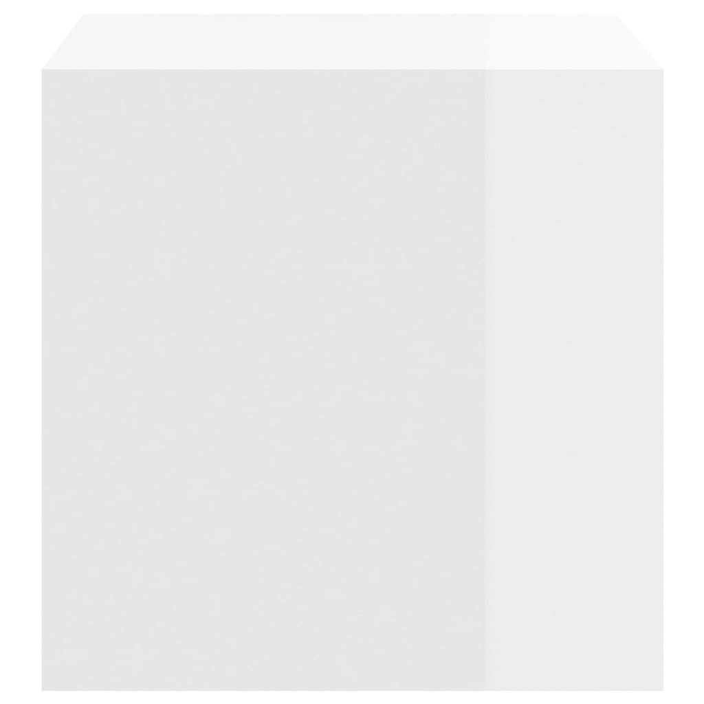 vidaXL Seinäkaappi korkeakiilto valkoinen 37x37x37 cm lastulevy