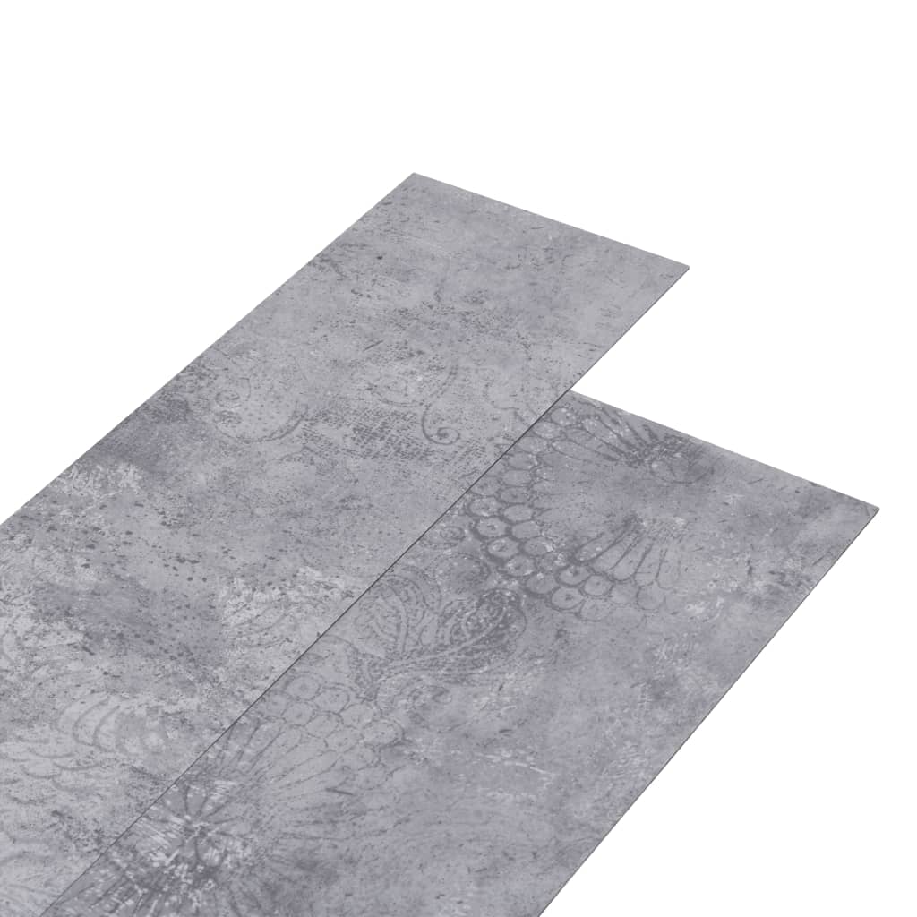 vidaXL PVC lattialankku ei-itsekiinnittyvä 5,26 m² 2 mm sementinharmaa