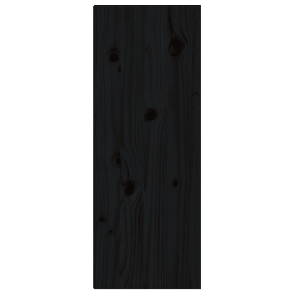 vidaXL Seinäkaappi musta 30x30x80 cm täysi mänty
