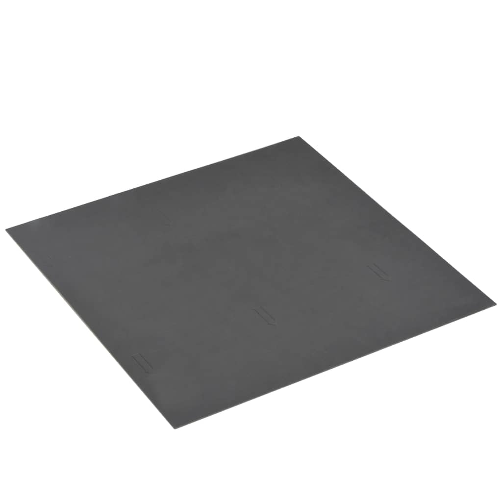 vidaXL Itsekiinnittyvä PVC Lattialankku 5,11 m² musta kuviolla