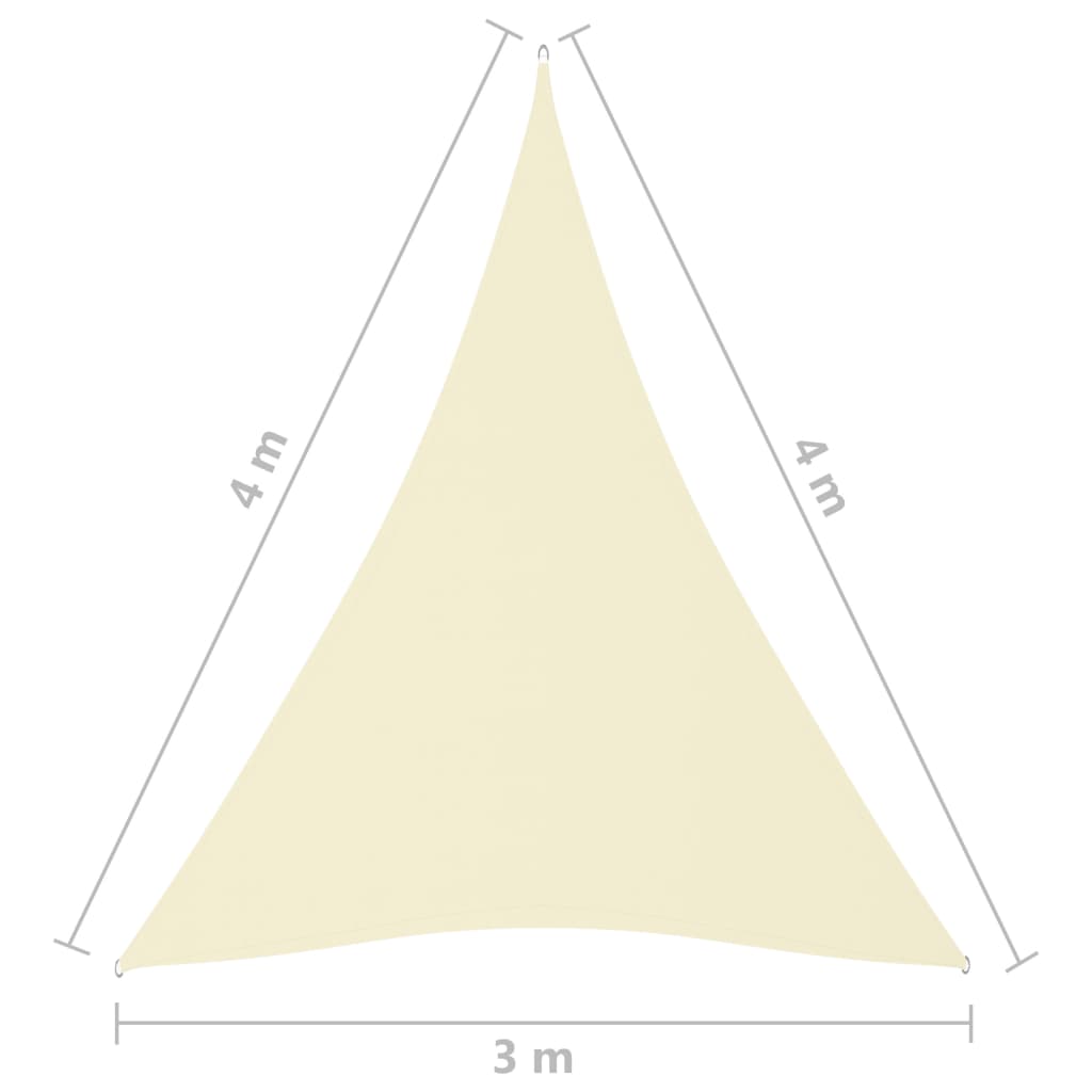 vidaXL Aurinkopurje Oxford-kangas kolmio 3x4x4 m kerma
