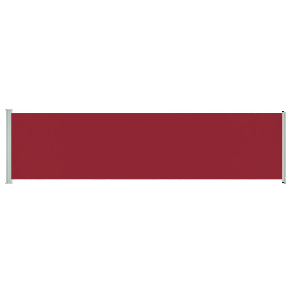vidaXL Sisäänvedettävä terassin sivumarkiisi 600x160 cm punainen