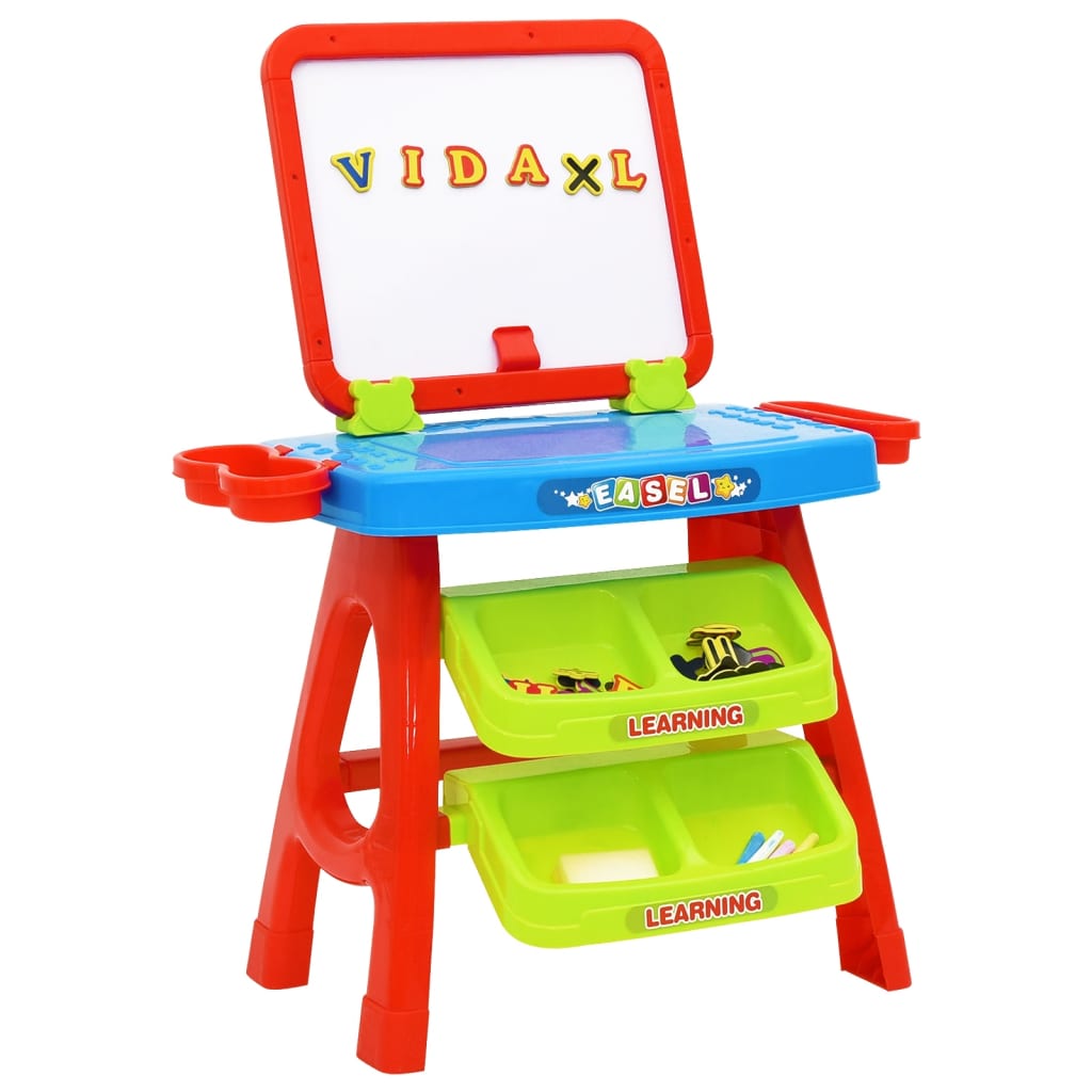 vidaXL 3-1 Lasten maalausteline ja oppimispöytä leikkisarja