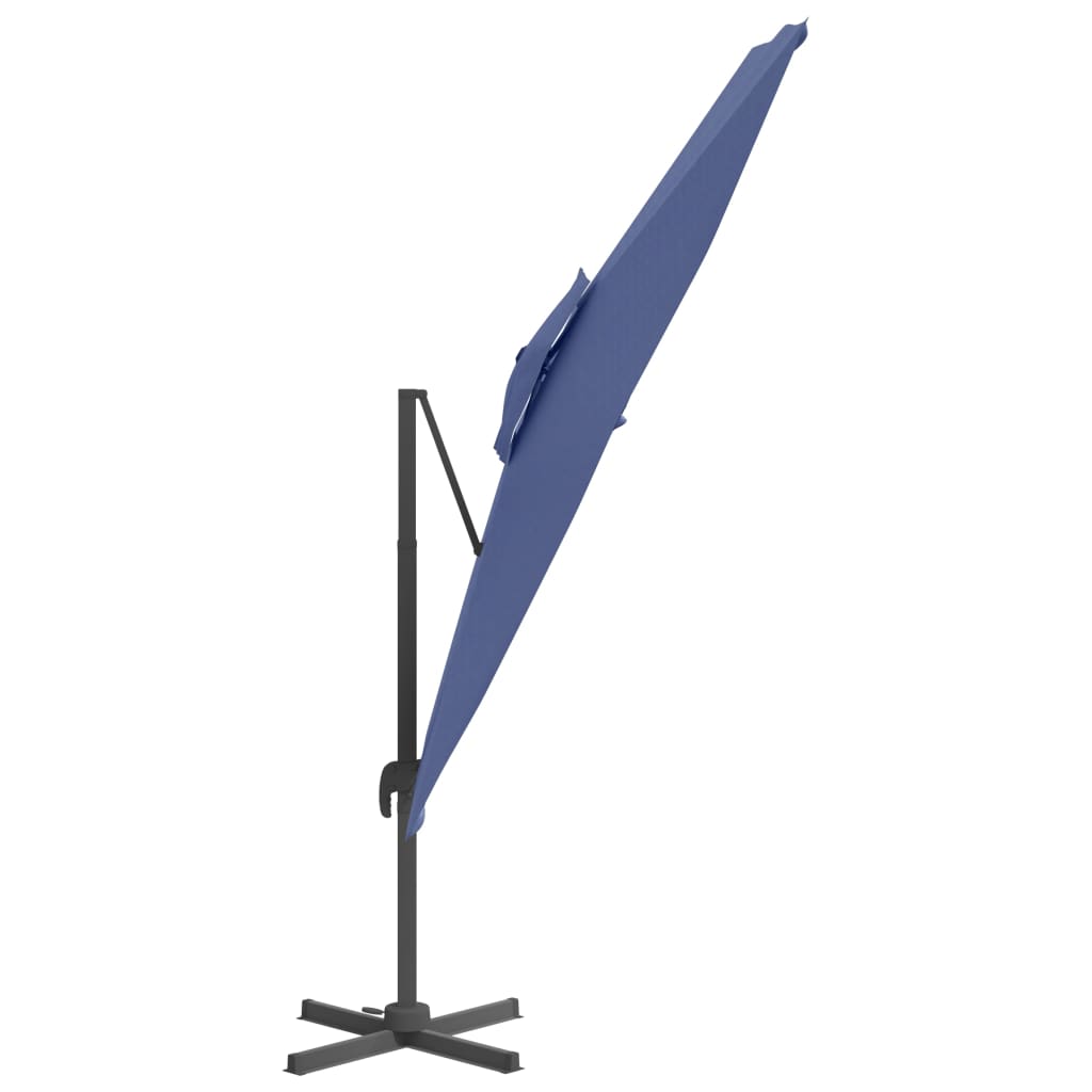 vidaXL Riippuva kaksois-aurinkovarjo taivaansininen 300x300 cm