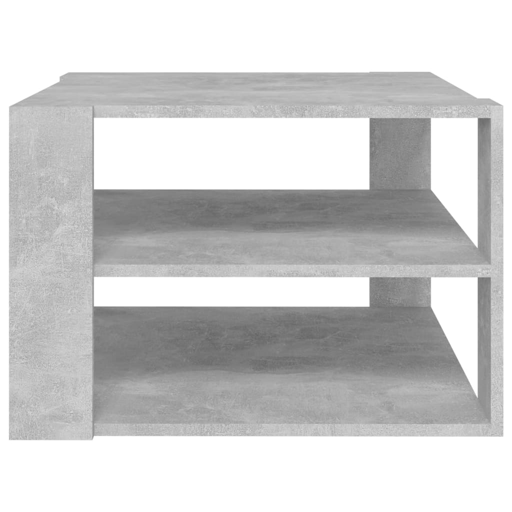 vidaXL Sohvapöytä betoninharmaa 60x60x40 cm lastulevy