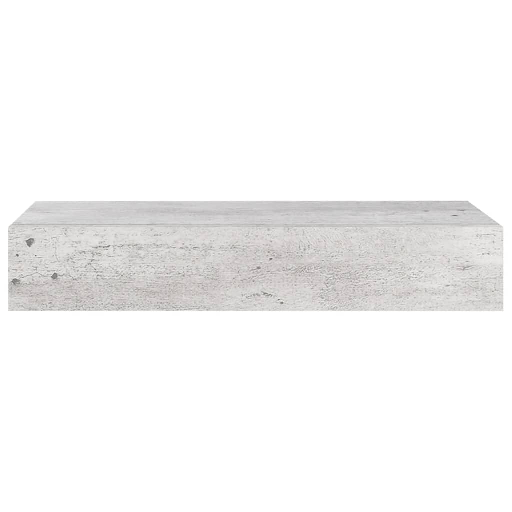 vidaXL Seinälaatikkohylly betoninharmaa 60x23,5x10 cm MDF