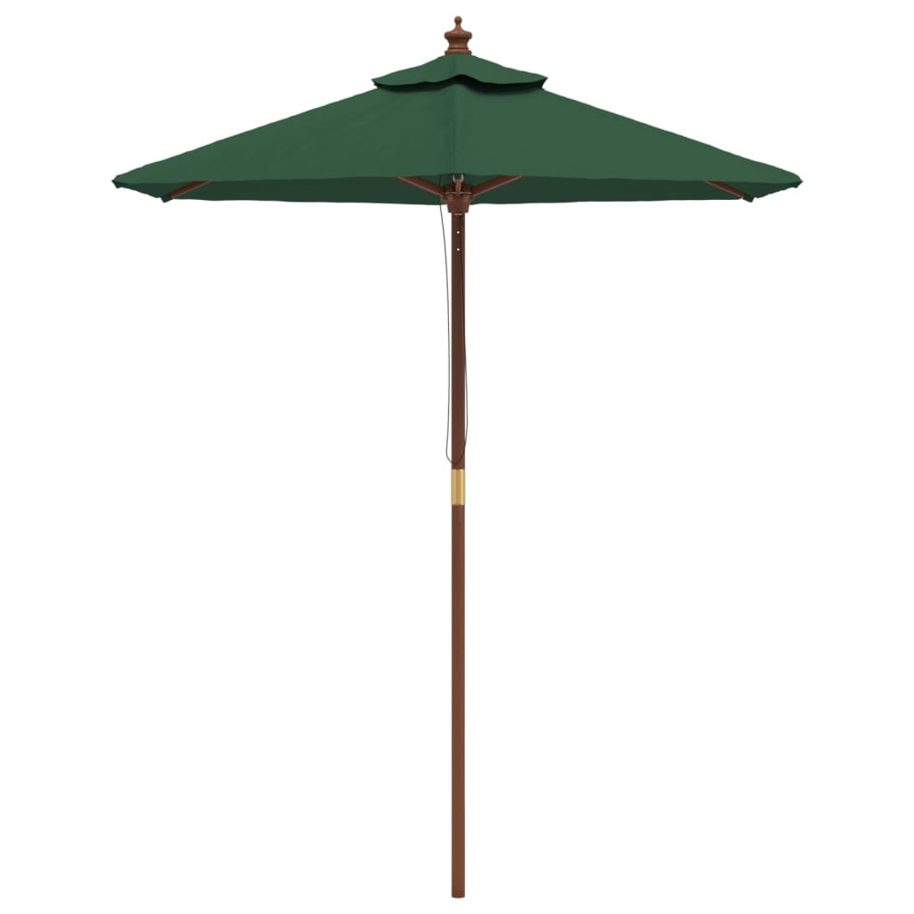 vidaXL Puutarhan aurinkovarjo puutolppa vihreä 196x231 cm