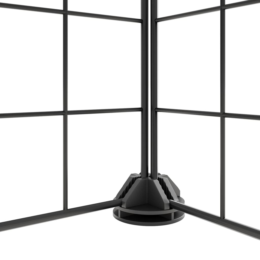 vidaXL 52-paneelinen lemmikkihäkki ovella musta 35x35 cm teräs