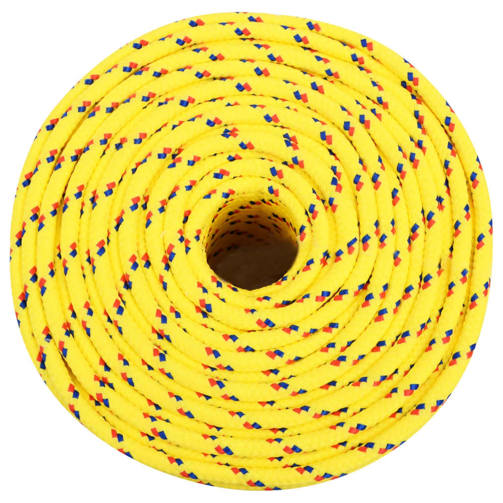 vidaXL Veneköysi keltainen 10 mm 100 m polypropeeni