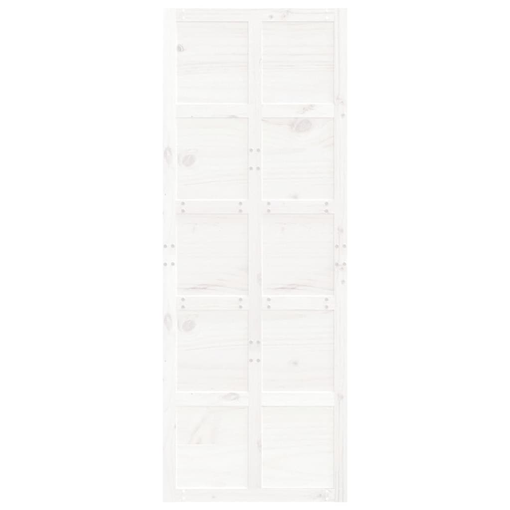 vidaXL Lato-ovi valkoinen 80x1,8x214 cm täysi mänty
