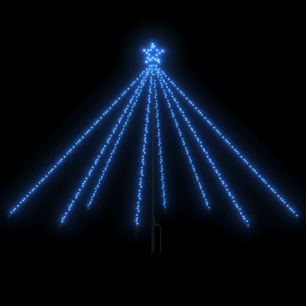 vidaXL Joulukuusen valot sisä-/ulkokäyttöön 400 LED-valoa sininen 2,5m