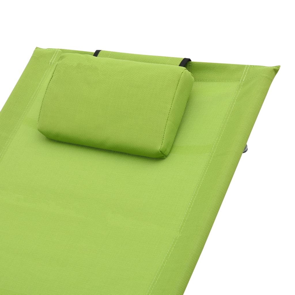 vidaXL Aurinkotuoli tyynyllä vihreä Textilene