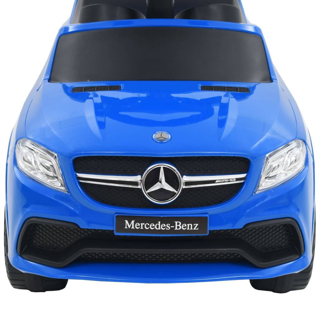 vidaXL Ajettava auto työntötangolla Mercedes Benz GLE63 sininen
