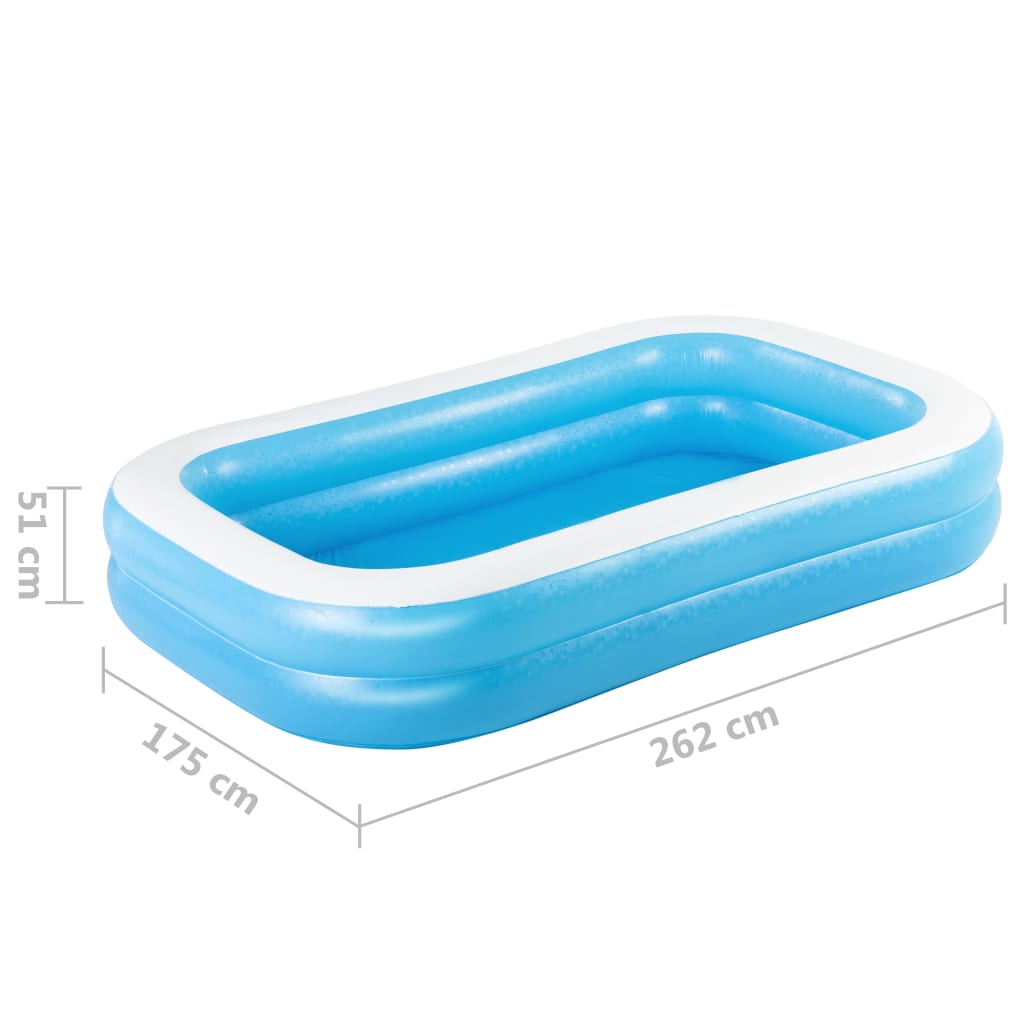 Bestway Family Täytettävä uima-allas suorakulma 262x175x51cm sinivalk.