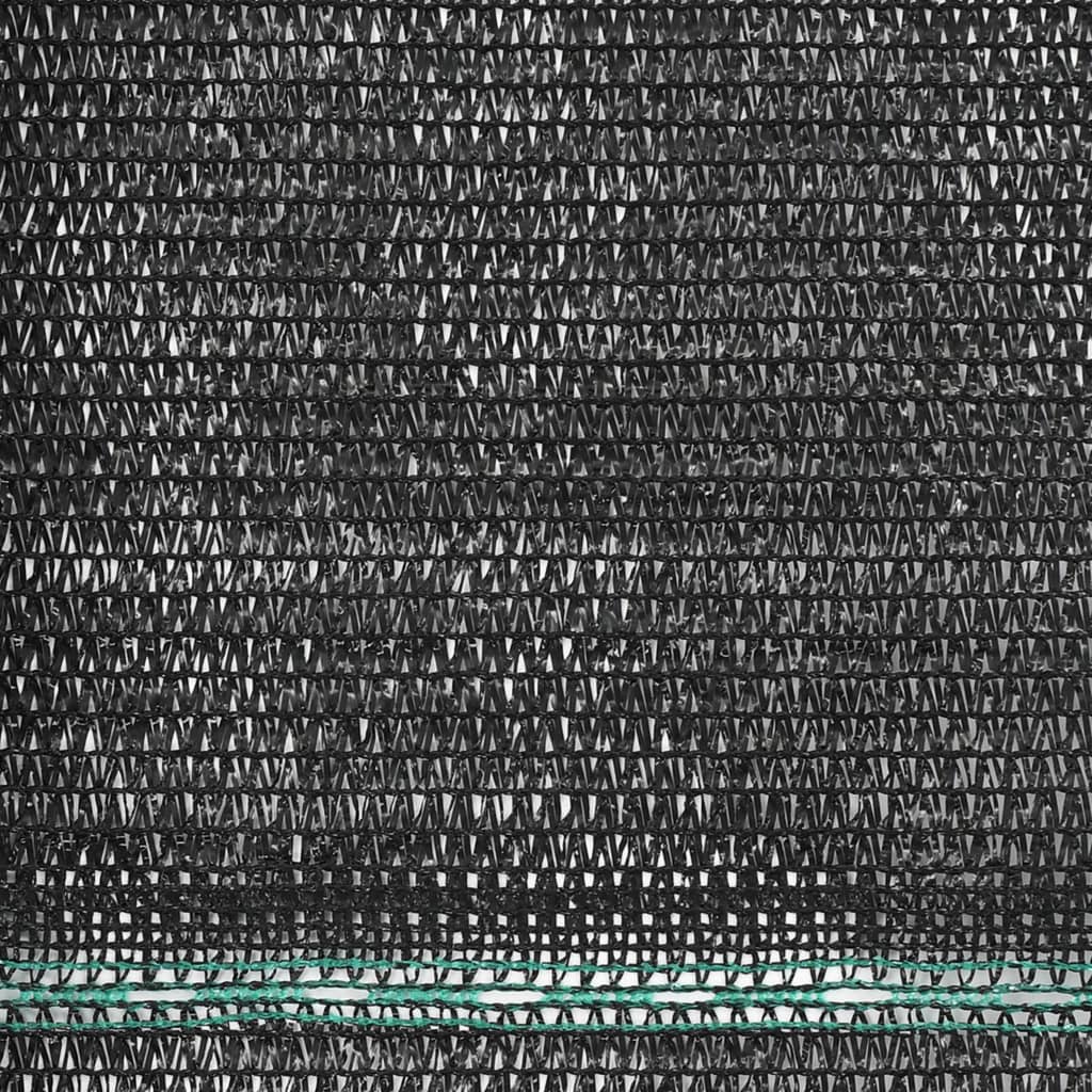 vidaXL Tenniskentän suojaverkko HDPE 1,4x50 m musta