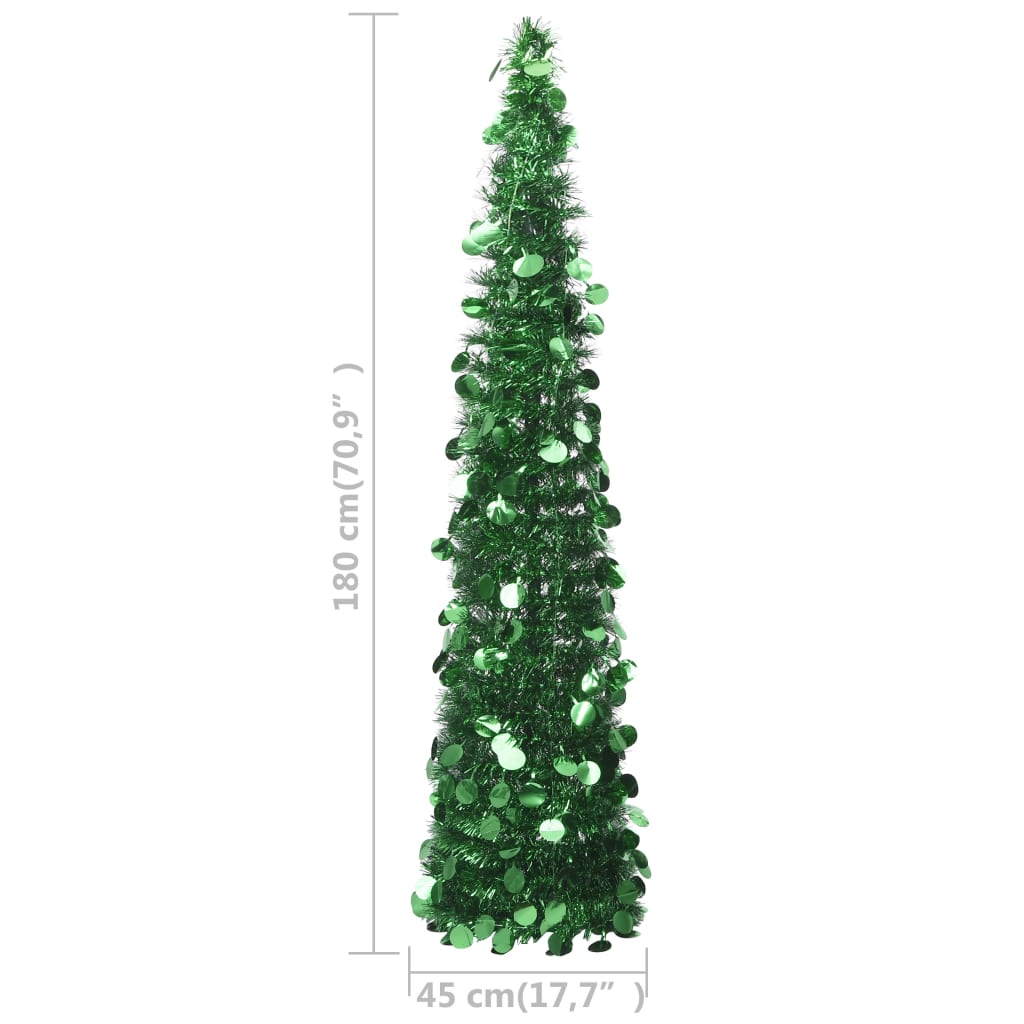 vidaXL Pop-up tekojoulukuusi vihreä 180 cm PET