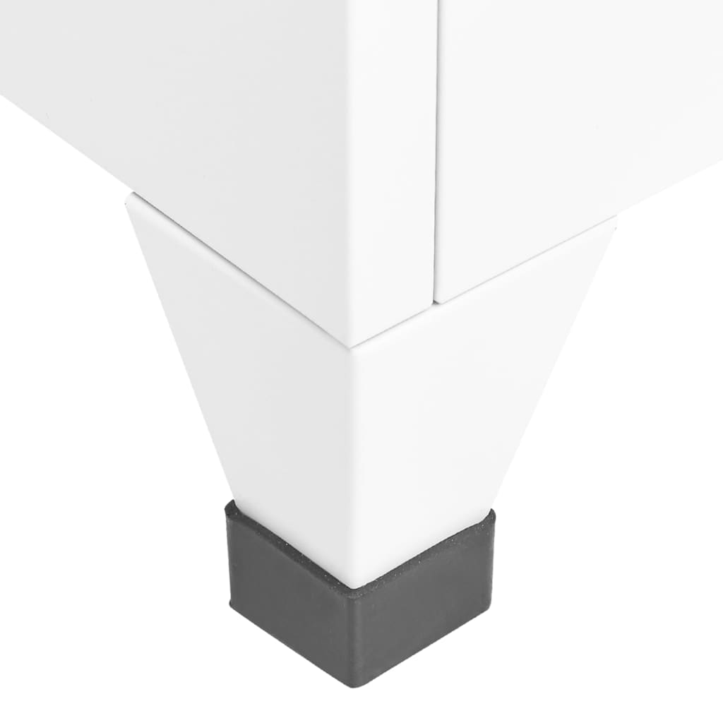 vidaXL Pukukaappi valkoinen 38x40x180 cm teräs