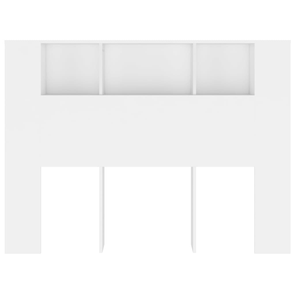 vidaXL Sängynpääty säilytystilalla valkoinen 140x18,5x104,5 cm