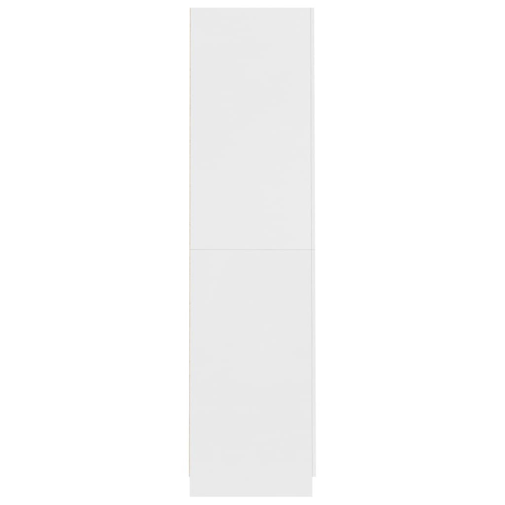 vidaXL Vaatekaappi valkoinen 90x52x200 cm lastulevy