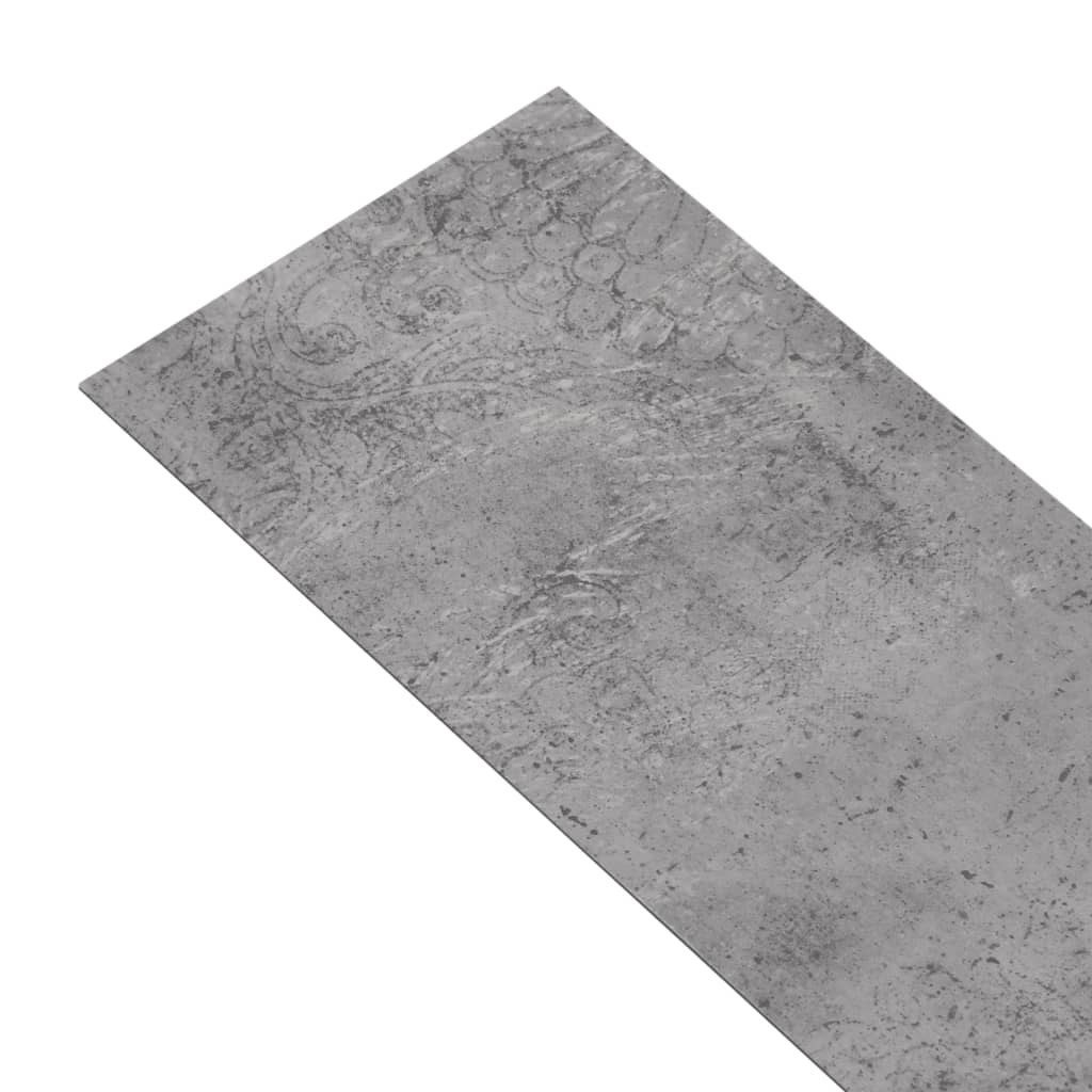 vidaXL PVC lattialankku ei-itsekiinnittyvä 5,26 m² 2 mm sementinruskea