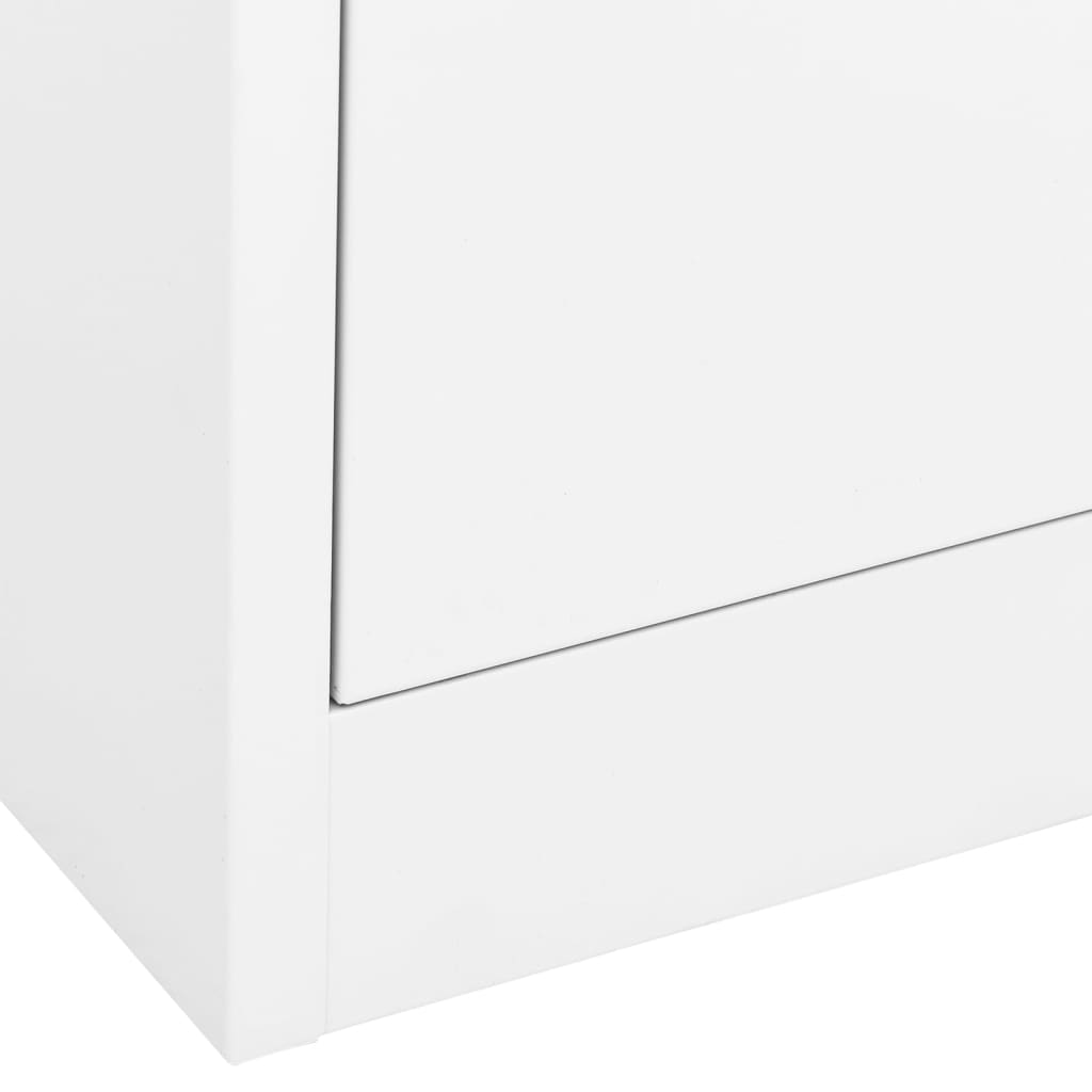 vidaXL Arkistokaappi valkoinen 90x46x72,5 cm teräs