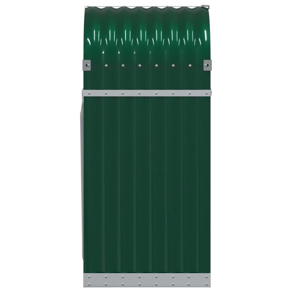vidaXL Polttopuuteline vihreä 40x45x100 cm galvanoitu teräs