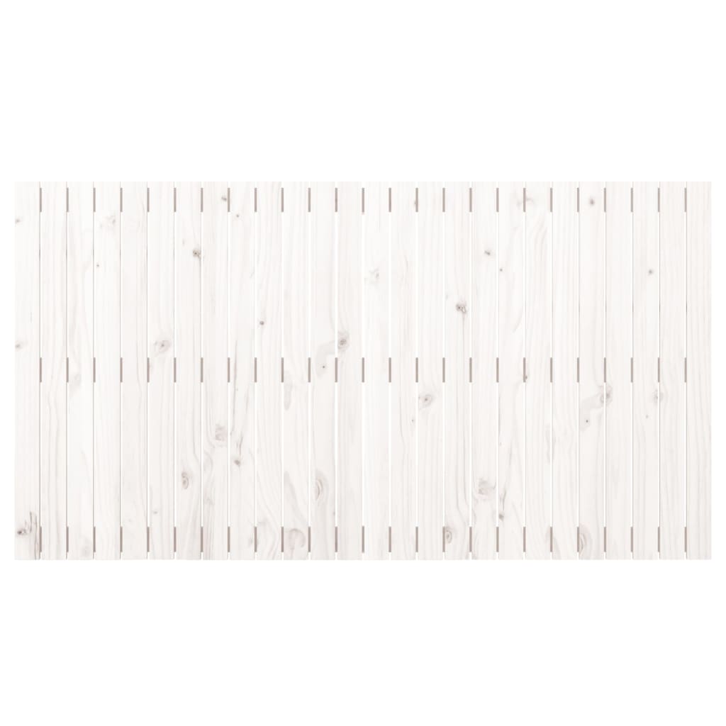 vidaXL Sängynpääty seinälle valkoinen 166x3x90 cm täysi mänty
