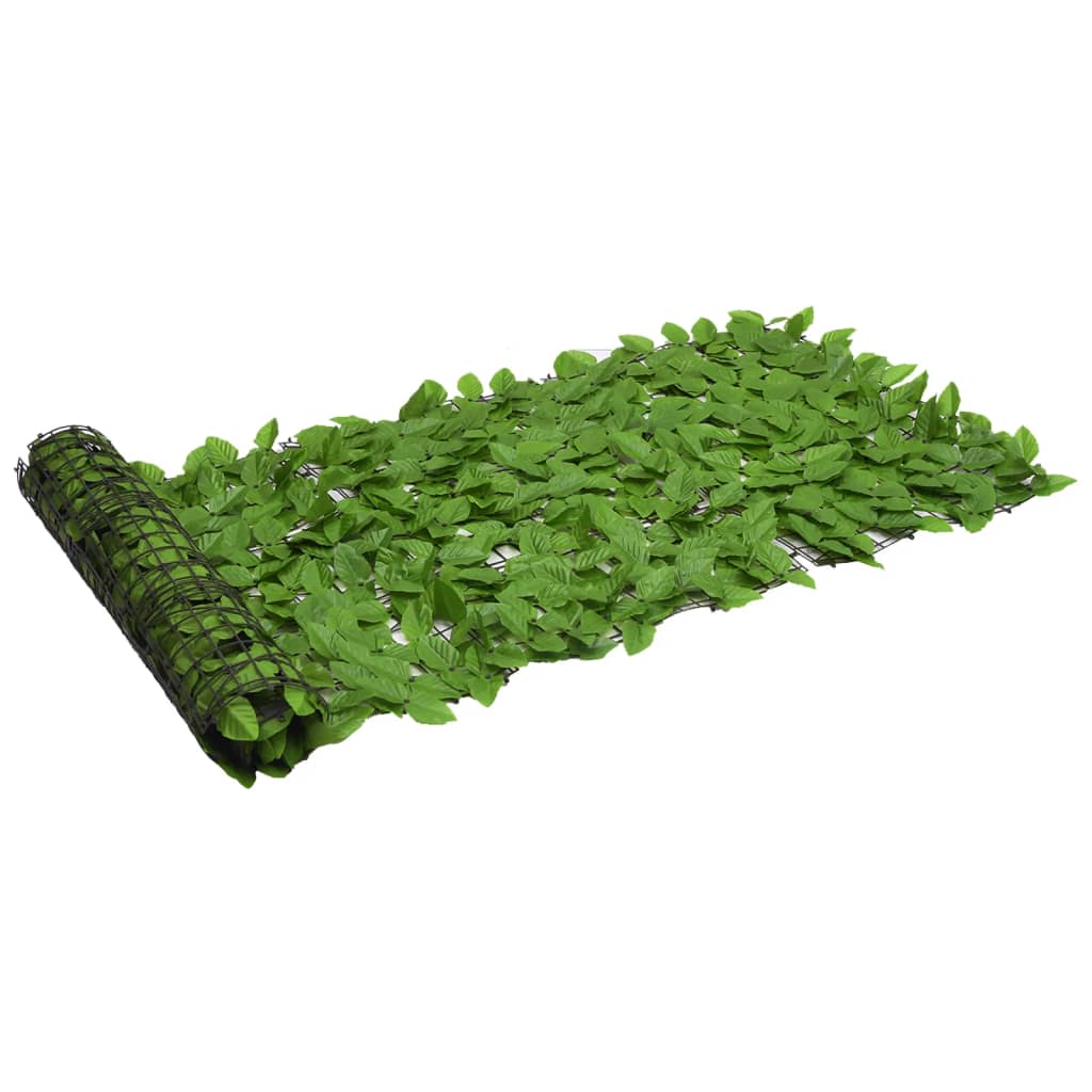 vidaXL Parvekkeen suoja vihreillä lehdillä 400x75 cm