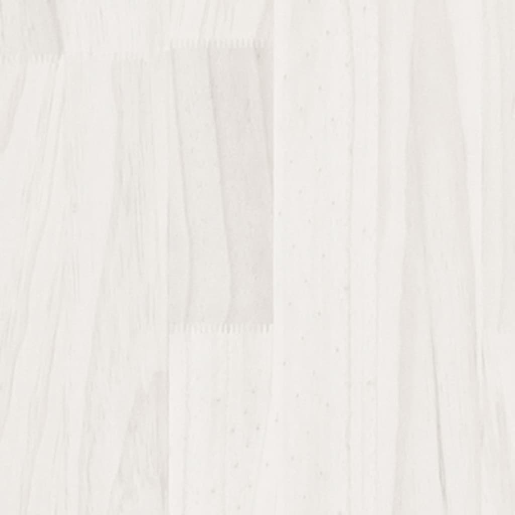 vidaXL Puutarhan kukkalaatikko valkoinen 100x50x50 cm täysi mänty