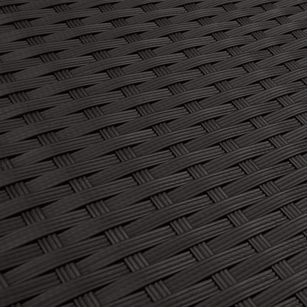 vidaXL 7-osainen Puutarhasohvasarja tyynyillä musta polyrottinki