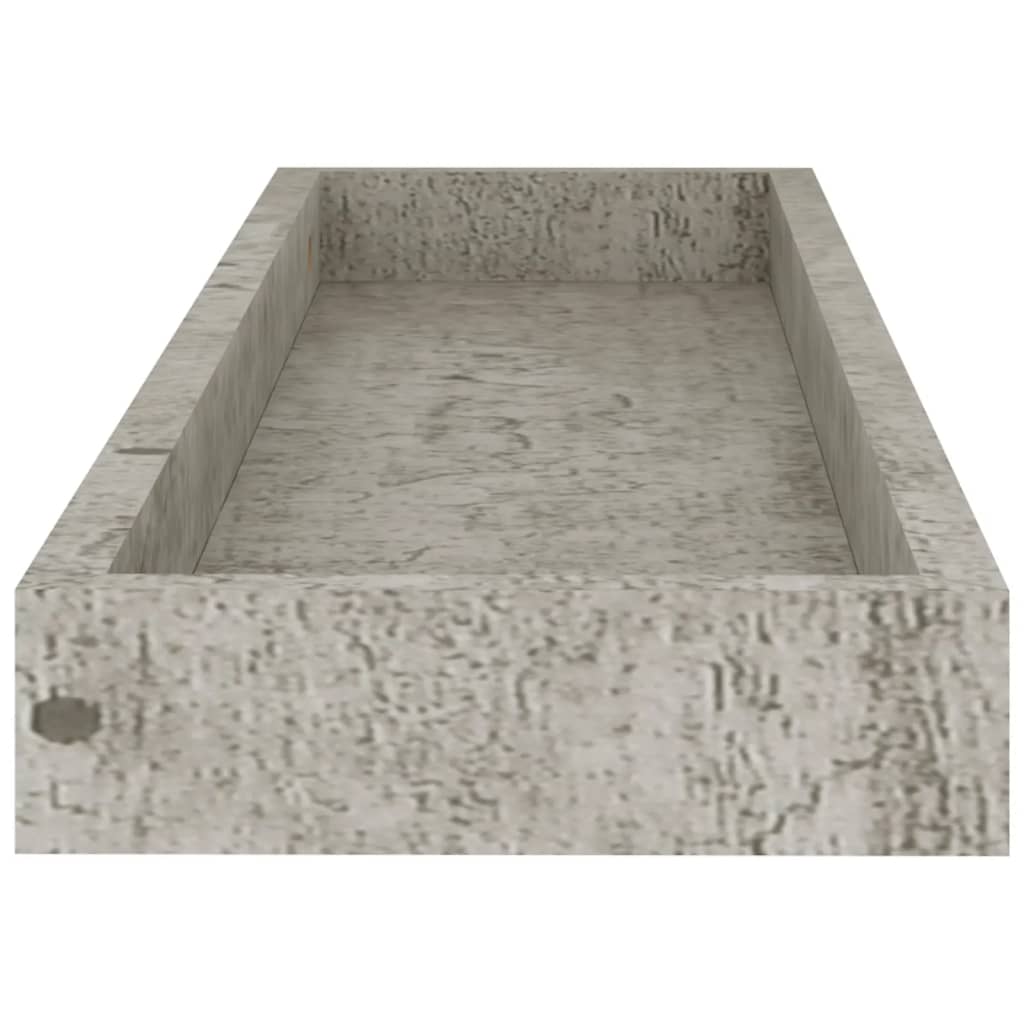 vidaXL Loggia seinähyllyt 4 kpl betoninharmaa 60x15x4 cm MDF