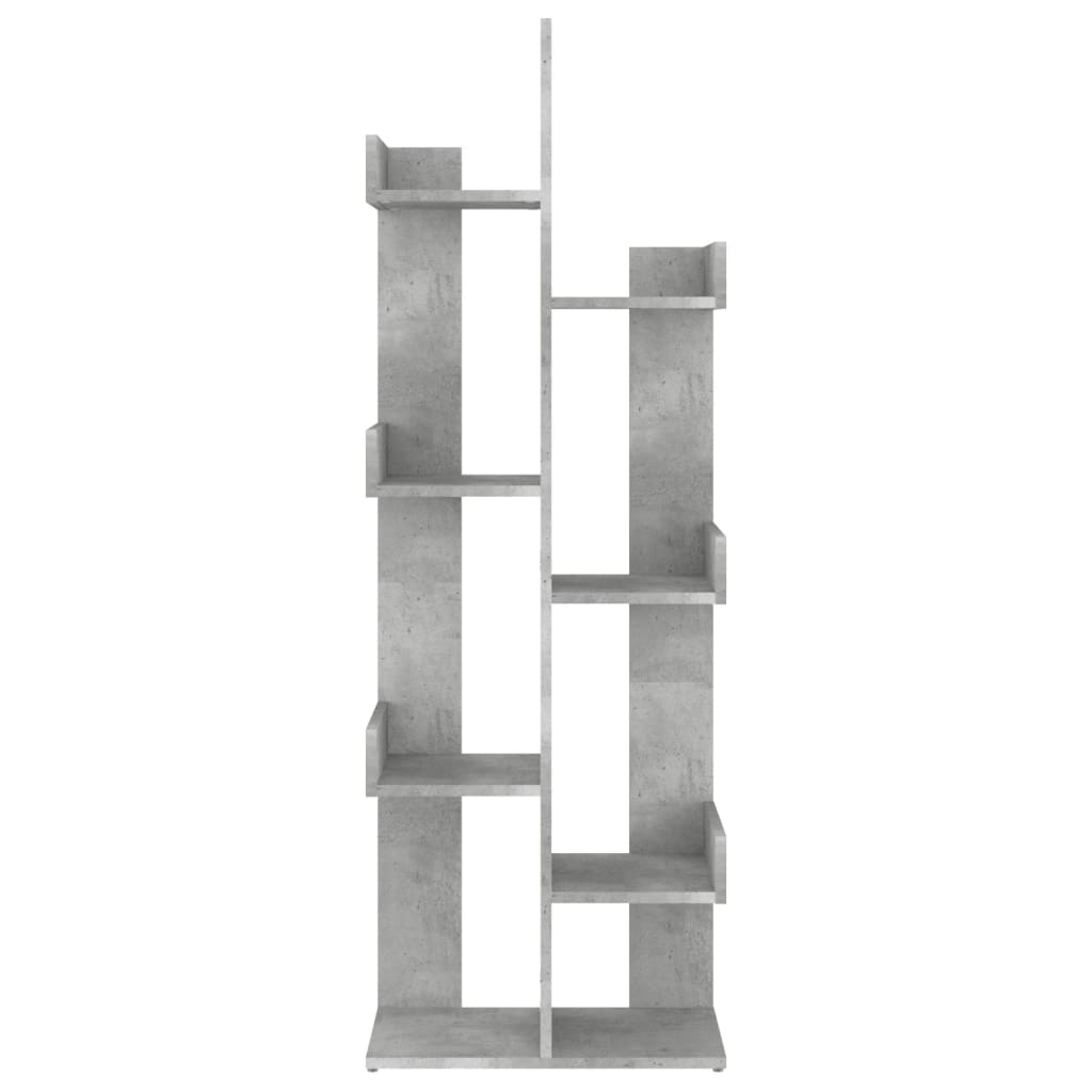 vidaXL Kirjahylly betoninharmaa 48x25,5x140 cm lastulevy