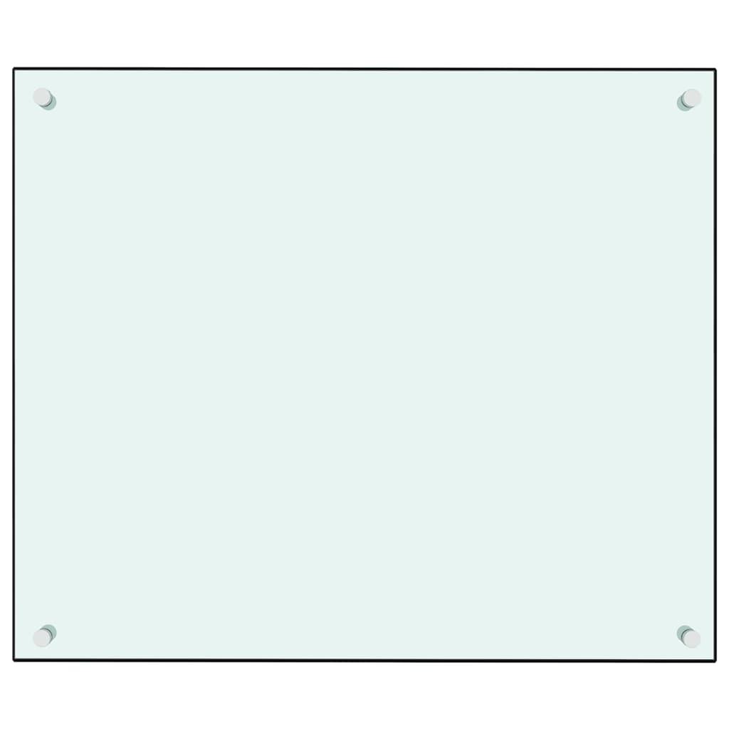 vidaXL Keittiön roiskesuoja valkoinen 70x60 cm karkaistu lasi