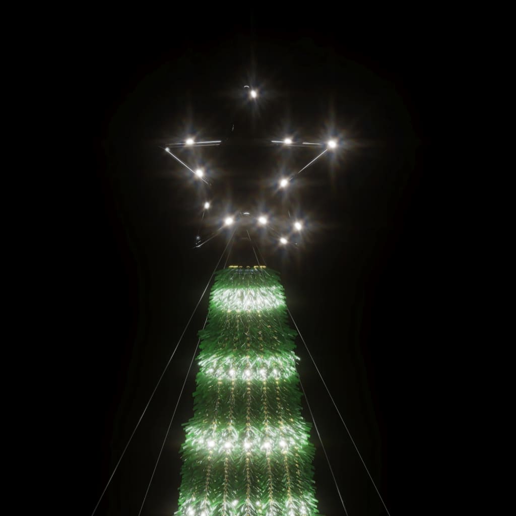 vidaXL Joulukuusi kartio 275 kylmän valkoista LED-valoa 180 cm
